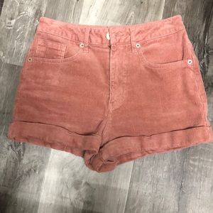 Blush corduroy shorts from forever 21